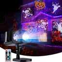 Minetom Halloween Christmas Projector Lights Outdoor 26 HD Effects (3D Ocean Wave + Patterns) Waterproof with Timer Landscape Lights for Indoor Holiday Christmas Night Disco Party, RGB + Multicolor (2 in 1)