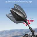 KEMIMOTO Motorcycle Mirrors, 360° Rotatable Rear View Side Mirror with Anti-Vibration 8MM 10MM Bolts, Convex Mirror with Anti-Shake Screws Compatible with GROM, Navi, Z125, Z400, MT-07, MT-09, KLR650, 5.9 inches x 3.1 inches