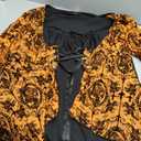 ROSE GAL Women Plus Size Flare Sleeves Ruffles Flower Lace Up 2 in 1 Top (3X)