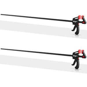 50" Bar Clamps for Woodworking 2-Pack, One-Handed Clamp/Spreader, Light-Duty Quick-Change F Clamp with 130 LBS Load Limit, Ideal for Woodworking/Carpentry/Home Improvement/DIY