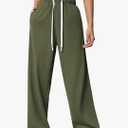 PINSPARK Wide Leg Sweat Pants for Womens High Waisted Baggy Sweatpants Casual Drawstring Workout Pants with Pockets XL 3Pcs