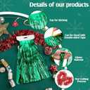 Juexica 20 Pcs St. Patrick's Day Parade Float Decoration for Irish Party Trailer Car 118'' Foil Floats Fringe 79'' Metallic Twist Garland Shiny Tassel Banner for Green Float Supplies (Green with Red)