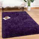 Andecor Soft Fluffy Bedroom Rugs, 3 x 5 Feet Indoor Shaggy Plush Area Rug for Boys Girls Kids Baby College Dorm Living Room Home Decor Floor Carpet, Purple