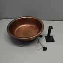 VIVOHOME Deck Mounted Polyresin Bird Bath with Adjustable Sturdy Metal Clamp for Railings up to 3.9 Inch, Capacity 1.4 Gallons for Patio, Gardens, Yard, Deck, Bronze