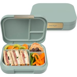 Bentgo Modern - Adult & Teen Bento Lunch Box; 3-4 Compartments, Leak-Resistant, 5.5 Cup Capacity/44 fl oz, Improved Locking Clips, Reusable, BPA-Free, Dishwasher/Microwave Safe Tray (Mint Green)