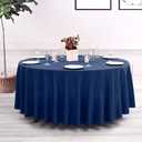 6 Pack Navy Blue Round Table Cover 88 IN