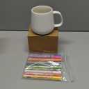 Mifoci 14 Pcs Make Your Own Mug Valentines Day Gifts Painted Ceramic Mugs to Paint Kit You Can Decorate Coffee Cup Decorating Kit DIY Ceramic Cup for DIY Create a Keepsake Gift Craft Project