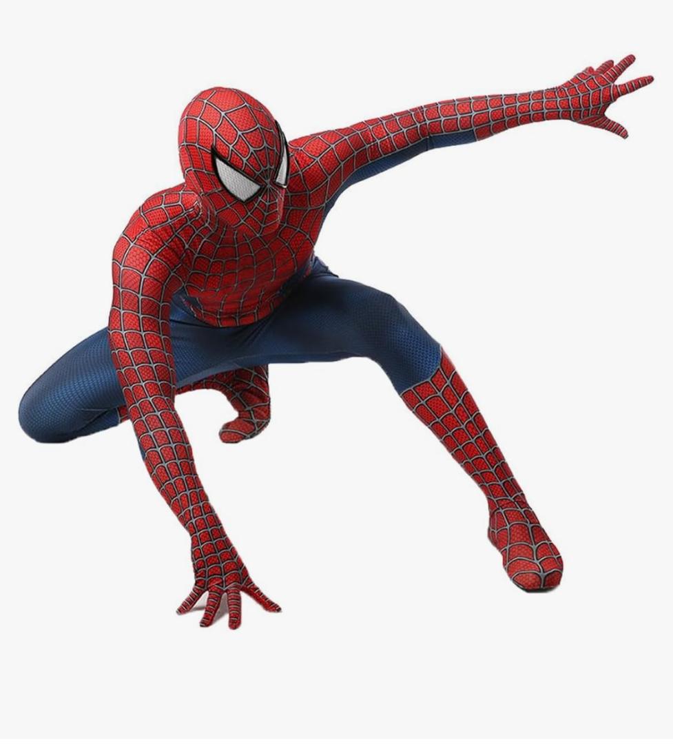 COLOWANA Halloween Cosplay Costume Superhero Spandex Jumpsuit Bodysuit Costume Mask 3D Style. size 130