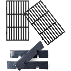 Hiorucet 7637 Grill Grates 7635 Flavorizer Bars for Weber GS4 Grill Spirit I/II 200 Series, E-210, E-215, S-210, S-215, S-220, E-220, II E-210 Grill with Front-Mounted Control for Weber Spirit E-210
