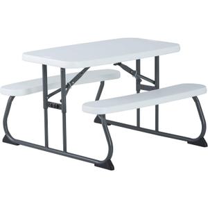 LIFETIME Kid's Picnic Table, White, 32.5 inches x 35.4 inches x 21 inches