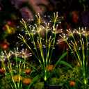 Solar Garden Lights Outdoor: Waterproof 2-Pack DIY Decorative Firework Lights with 2 Modes for Yard Patio Pathway Outside Fairy Decor - Gifts for Women Mom Mothers Day Warm White