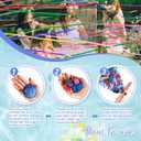 No Mess Streamers,12Pack Colorful No Mess Confetti Poppers,Party Poppers for Birthday,Wedding,Celebrations,School Opening,Graduation,Retirement Party (Blue Multicolor)