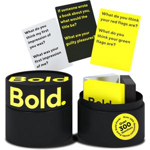 Bold - 300 Conversation and Question Cards for Adults - Perfect for: Bridal Shower Gifts, Couple Gifts, Date Night, Couples Games, Date Night Ideas, Anniversary, Couples Gifts, Wedding Gift for Couple