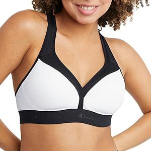 Champion Women's V-neck Racerback, Moisture-wicking, Moderate Support Sports Bra Size 2XL