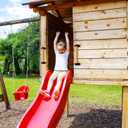 SELEWARE 12 inch Playground Safety Handle Wood Kids Playground Grab Handles Grip Handle Handrail Playset Handles for Playhouse, Treehouse, Solid Beech Wood with Plastic Brackets for Indoor Outdoor use