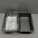 Amazon Basics Rectangular Baking Bread Loaf Pan, 9.5 x 5 Inch, Set of 2, Gray