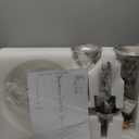 Brushed Nickel Pendant Light 11.8'' Wide 23.6'' High Modern Glass Pendant Light for Dining Room, Kitchen Island Adjustable Height