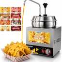 WantJoin Nacho Cheese Dispenser with Pump - 7.4Qt Nacho Cheese Warmer Commercial Hot Fudge Dispenser W/5-Level Temperature Adjustment for Stainless Steel Hot Fudge Warmer, Cheese Caramel