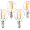 CTKcom 2W G45/G14 Candelabra LED Bulbs Dimmable(4 Pack)- E14 Base Vintage Edison LED Bulb 20W Equivalent 2700K Warm White Lamp for Home,Pendant Lights,Sconces,Antique Light Fixtures 110V~130V AC