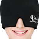 Migraine Relief Cap, Soothing Headache Ice Face Mask Products, Hot and Cold Therapy, Migraine Headache Relief Cap for Migraine, Sinus, Puffy Eyes, Tension, Stress and Hangover(Black)