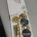 Gold Candlestick Holders Set of 6, Weighted, Metal Taper Candle Stick Holders, Vintage Christmas Brass Home Decor for Table, Mantel, Room Decorations Housewarming Gift Gold-6