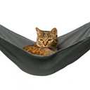 Cat Hammock for Cage - Hanging Washable Soft Outdoor Mat, Waterproof Cooling Bed for Large Kittens 26in*20in (XX-Large, Black)
