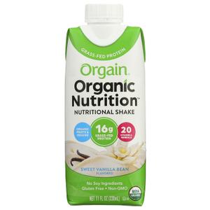Orgain, Nutri Shake Sweet Vanilla Bean Organic, 11 Fl Oz (EXP 10/05/26)
