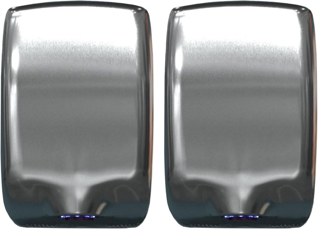 EnBath Commercial Hand Dryer (2-Pack) - Electric Hand Dryers for Bathrooms High Speed (224 MPH) Stainless Steel Air Hand Dryer with Air Filter, Optional Energy-Saver Mode, Speed/Volume Control