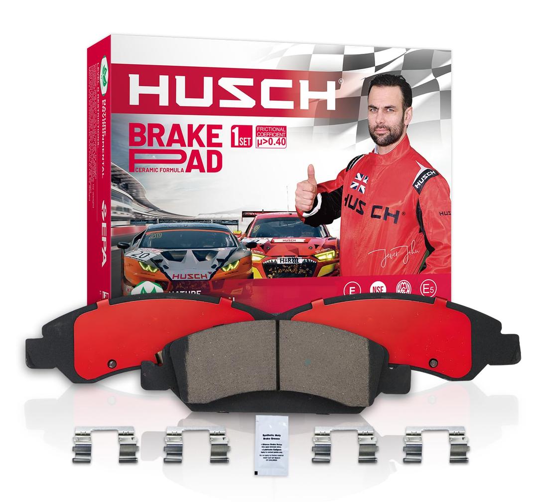 HUSCH D1293 Front Ceramic Brake Pads Kit Fit For Lexus ES300h 2013-2018, For ES350 2007-2018, For Toyota Avalon 2008-2018, For Camry 2007-2017, For Land Rover Range Rover 2013-2021