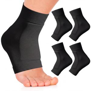 Nuanchu 2 Pairs Padded Skate Socks Ice Skating Protection Socks Lace Bite Gel Pads Ankle Malleolar Sleeves Protection Guards for Front Foot Shin Achilles Tendon Heel