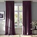 MIULEE Purple Orchid Velvet Curtains Thermal Insulated Blackout Curtain Drapes for Bedroom Living Room Darkening 96 Inches Long Curtains Panels Rod Pocket Set of 2