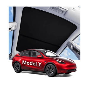 Wigoo 2025 Upgrade Tesla Model Y Sunshade Roof [Never Sag, Nano Ice-Crystal Coatings] 3-Gen Heat Insulation Glass Roof Sun Shade, Accessories for Tesla Model Y 2020~2025, Black