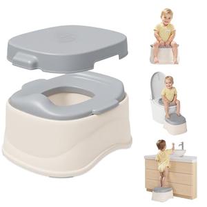 3-in-1 Potty Training Toilet, Upgrade Potty Training Seat & Toddler Step Stool, Detachable Toilet for Toddlers - Perfect for Boys and Girls