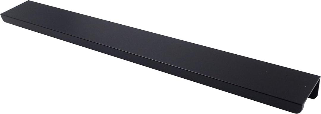 Jetland Cabinets Drawers Edge Pulls - 4-Pack, 10" Overall Length, Black, Concealed Tab Pulls for Kitchen Garage Cabinet Drawers, PW5018B254L