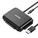 Unitek SATA/IDE to USB 3.0 Adapter, Hard Drive Adapter for Universal 2.5"/3.5" Inch IDE and SATA External HDD/SSD with 12V 2A Power Adapter, Support 24TB