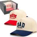 Mom and Dad Hats Gifts for New First Time Parents, Honeymoon Newlyweds Wedding Couples Hubby & Wifey Trucker Cap Set