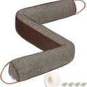 TORRAMI Under Door Draft Stoppers 30 Inch, Heavy Triangle Stop Draft Block Cold Air/Wind/Breeze Noise Blocker Door Sweeps Weather Stripping Bottom Seal Brown