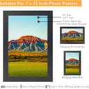 7x11 Picture Frame Black for Wall Mounting or Tabletop, Wood 7 x 11 Frame Photo Frame for Wall Hanging Horizontally or Vertically, Black, 1 Pack