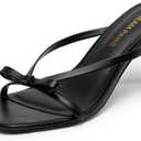 DREAM PAIRS Womens Bow Heels Kitten Heel Mule Sandals, Square Toe Strappy Slip On Dress Heels, Elegant Bridal Wedding Party Formal Shoes for Special Occasions, Size 8.5