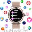 Elegant Women's Smart Watch with AI Voice Assistant, Calling, Breath Training and More Personalized Features for iOS and Android Devices, Rose Gold