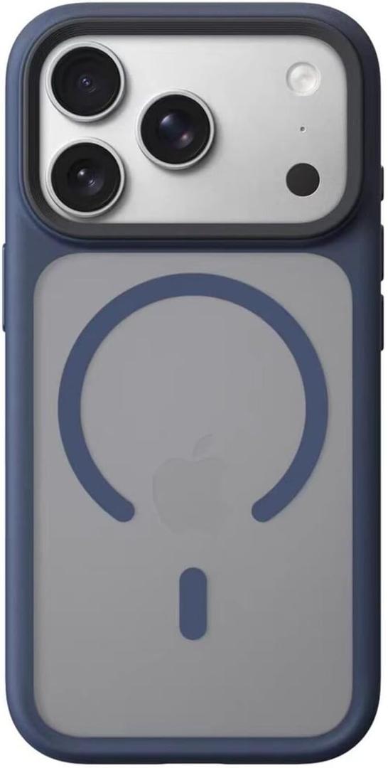 MagSafeCompatible Case for iPhone17 Pro/iPhone17 Pro Max, Soft-Touch Matte PC+TPU Shockproof Cover with Camera Control Button, Anti-Slip Textured Frame, N52 Magnets,Drop Protection(Blue,17 Pro Max)