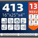 413 Replacement Air Filter, MERV 13,Actual Size: 16"x28"x4", Nominal Size: 16x25x4, HVAC Furnace Filter, Compatible with AprilAire Models 4400, 3413, 2416, 2413, 1610, 1413, 1 Pack