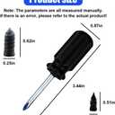 2 x Car Tire Repair Rubber Nail Kit, Self-Service Spiral Rubber Nails Vacuum Tire Screw Plug Fast Tool with Screwdriver, 2 Sizes Tires Puncture Fast Repairs Tool for Car Motorcycle Truck Tractor (10S&10L) (EXP 08/26/26)