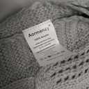 Aormenzy Cable Knit Throw Blankets 30 x 40 Inches, Soft Cozy and Lightweight Knitted Blanket, Machine Washable 100 Percent Acrylic Blanket, Decorative Throw Blanket for Couch Sofa Bed, Silver Grey