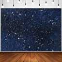 Starry Night Backdrop Stars Background Night Sky Space Theme Galaxy Photography Backdrop Kids Adults Birthday Party Decorations Newborn Baby Shower Banner Photo Studio Booth 10x6.5ft Vinyl