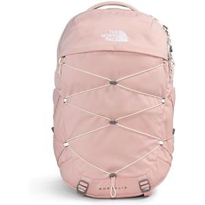 THE NORTH FACE Women's Borealis Commuter Laptop Backpack | Everyday Travel Bag with 16" Laptop Sleeve, Women-Specific Fit, Reflective Details, Pink Moss Dark Heather/Gardenia White-NPF, One Size