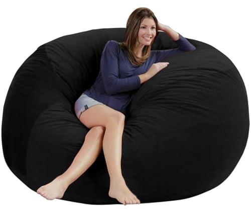 HOWSEESNOW 4FT Bean Bag Chair Cover - Soft Fluffy Dutch Velvet Bean Bag Cover (No Filling, Cover Only), Large Lazy Sofa Cover