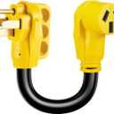 NEMA 14-50P to 10-50R RV to Stove Adapter Cord, STW 6 AWG, 50 Amp 250 Volts 4-Prong Generator Plug to 3-Prong Oven Female Connector Adapter, for Kitchen Rang, Stove, Oven, EV, ETL Listed