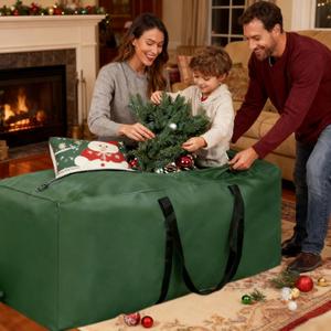 Extra Large Christmas Tree Storage Bag Fits 9-12 Ft Artificial Tall Xmas Tree 68" L x 20" H x 30" W 420D Oxford Heavy-Duty Waterproof Storage Bags with Handles, Double Zippers