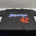 Men's Black Legend Baseball Jersey Number 42 Vintage Embroidered Retro Lightsout Jerseys Shirts (X-Large)